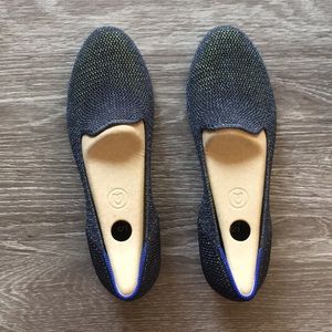 BRAND NEW Rothy’s metallic lattice stitch loafers